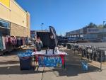 Giant Tiger Peterborough staff member, Harry and his team organize a toy drive outside their store. 