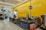Giant Tiger Saint John, N.B., check out stations 1 and 2, with the words “Customer Service” on the yellow wall behind the checkouts. 
